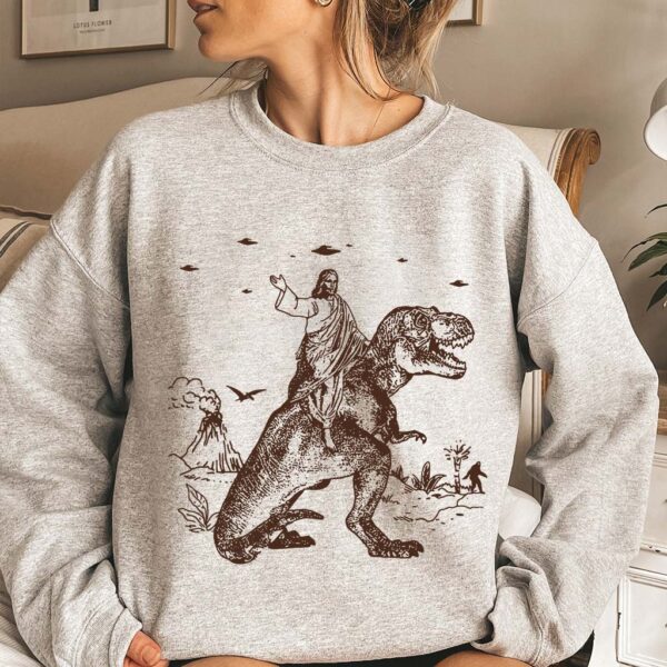 jurassic jesus sweatshirt