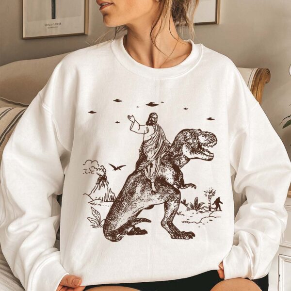 jurassic jesus sweatshirt