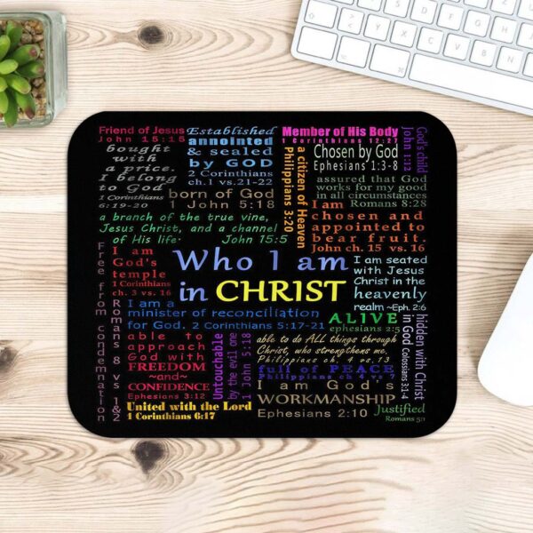 mouse pad jesus letras coloridas