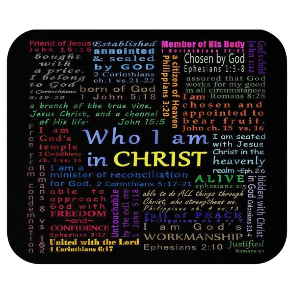 mouse pad jesus letras coloridas