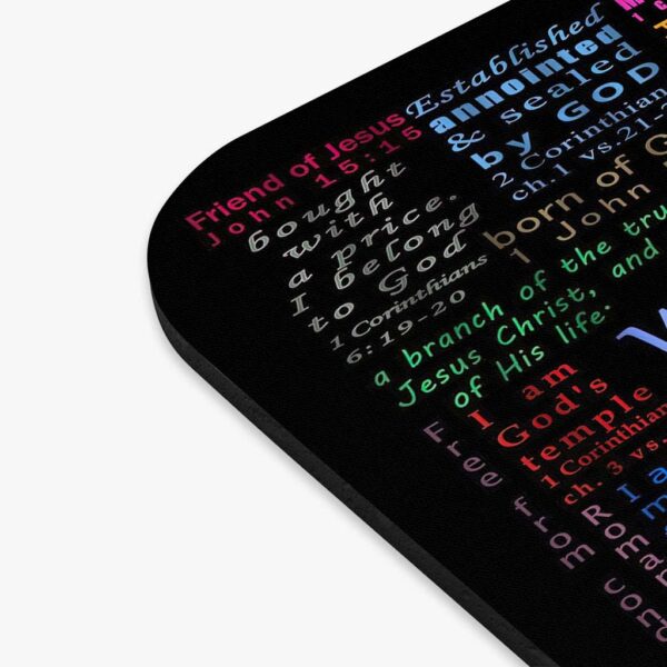 mouse pad jesus letras coloridas