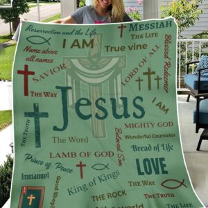 names of jesus throw blanket