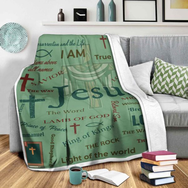 names of jesus throw blanket