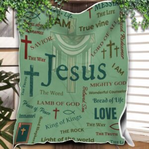 names of jesus throw blanket