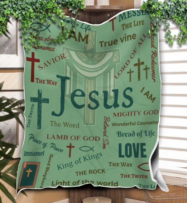 names of jesus throw blanket