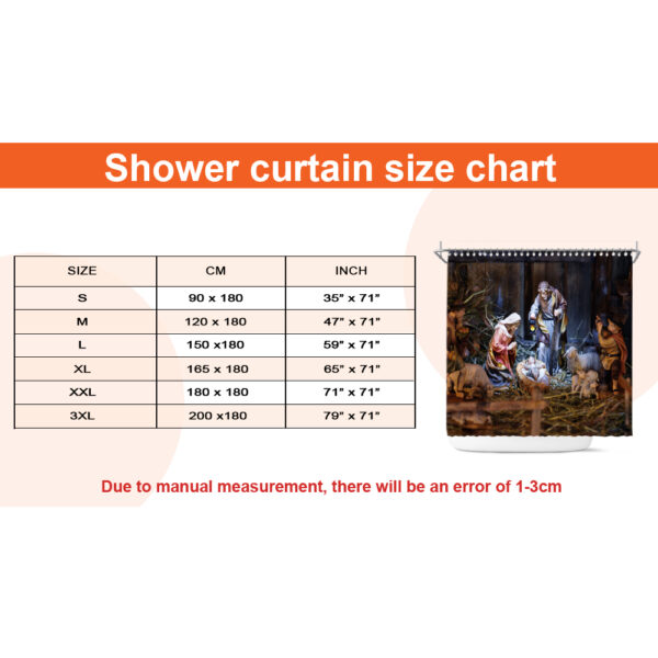 religious christmas shower curtain