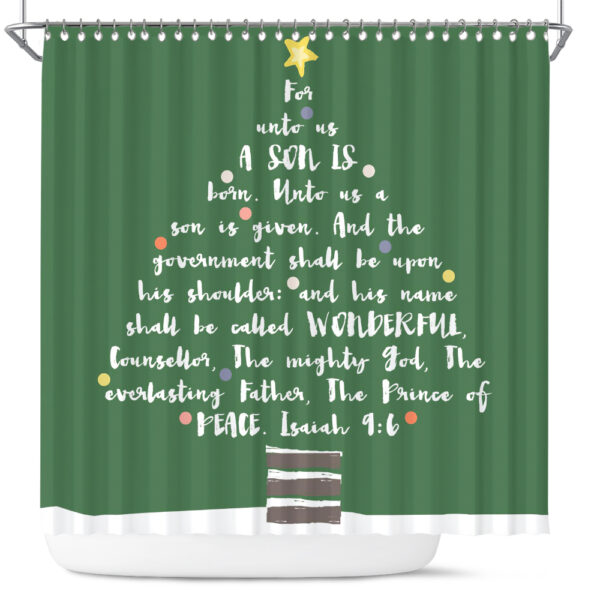 religious christmas shower curtains