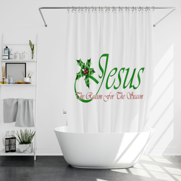 religious christmas shower curtains