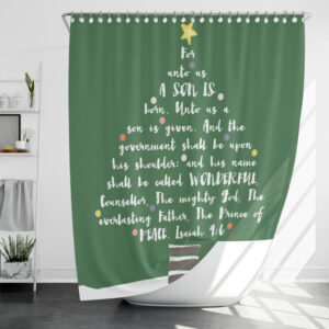 religious christmas shower curtains