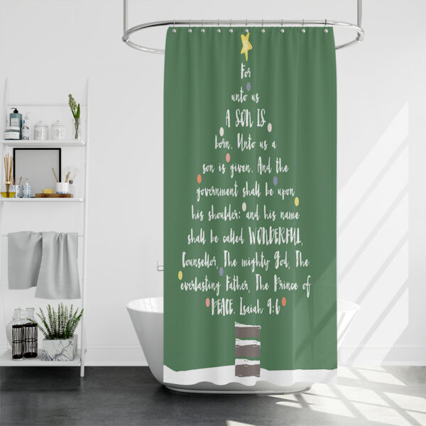 religious christmas shower curtains