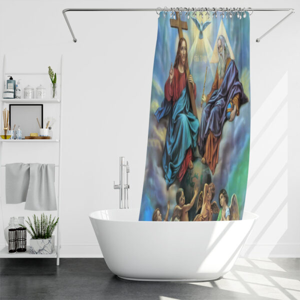 christmas scene shower curtains