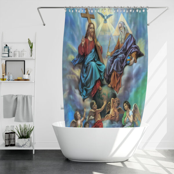 christmas scene shower curtains