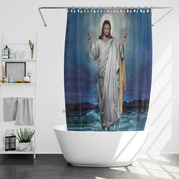 religious themed shower curtains