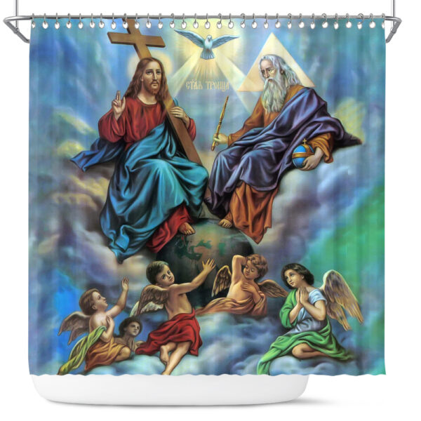 christmas scene shower curtains