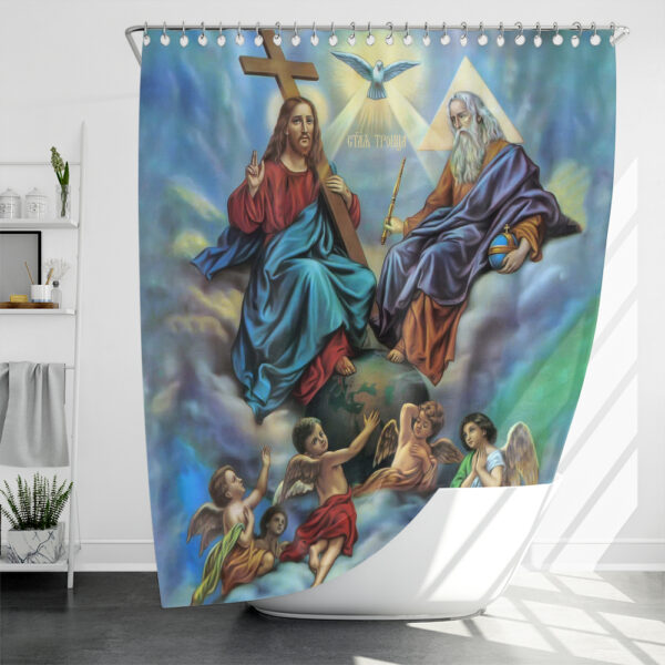 christmas scene shower curtains