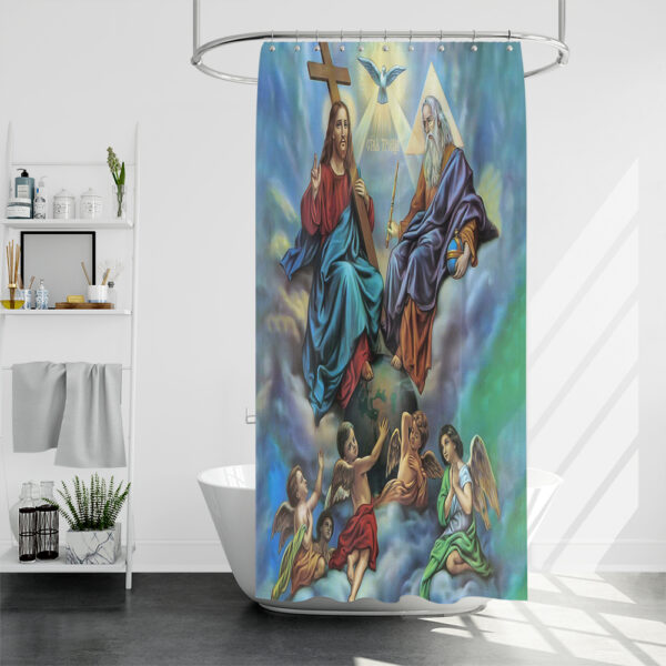 christmas scene shower curtains