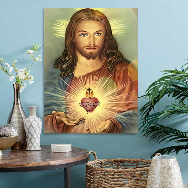 sacred heart of jesus canvas