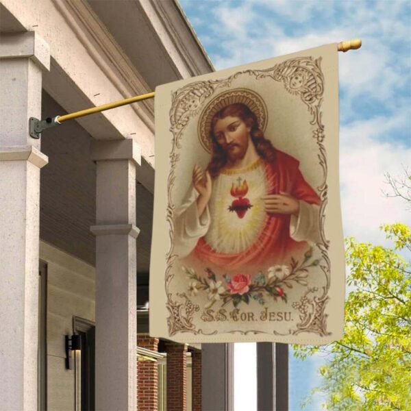 sacred heart of jesus flag