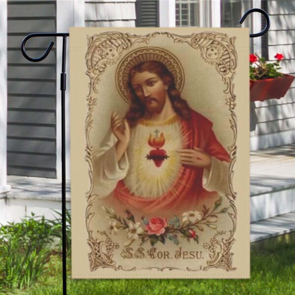 sacred heart of jesus flag