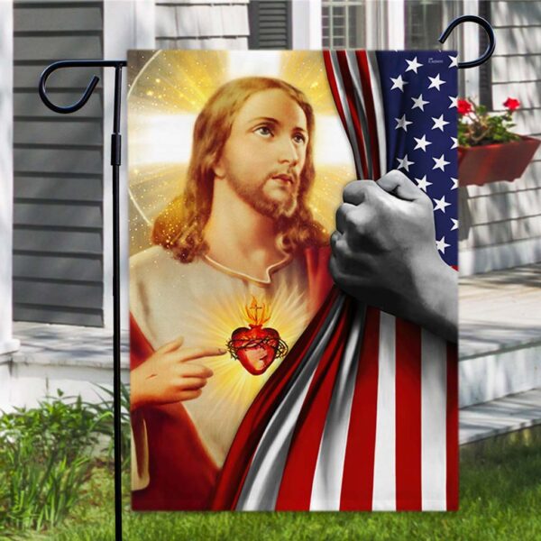 sacred heart of jesus flag