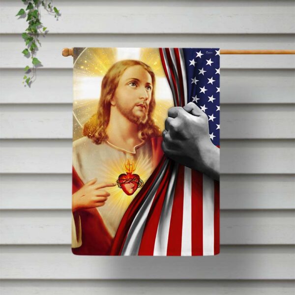 sacred heart of jesus flag