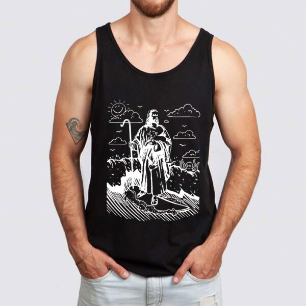 surfing jesus tank top