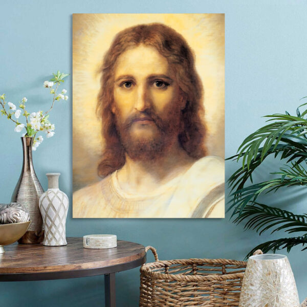 the shroud of turin jesus christ face canvas print