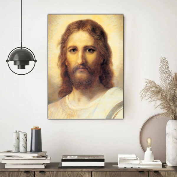 the shroud of turin jesus christ face canvas print